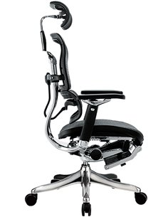 Крісло комп'ютерне ERGOHUMAN PLUS c підставкою для ніг, ергономічне, чорного кольору 2