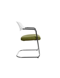 Крісло KRESLALUX ERA-V GREEN для відвідувачів, на полозах 2