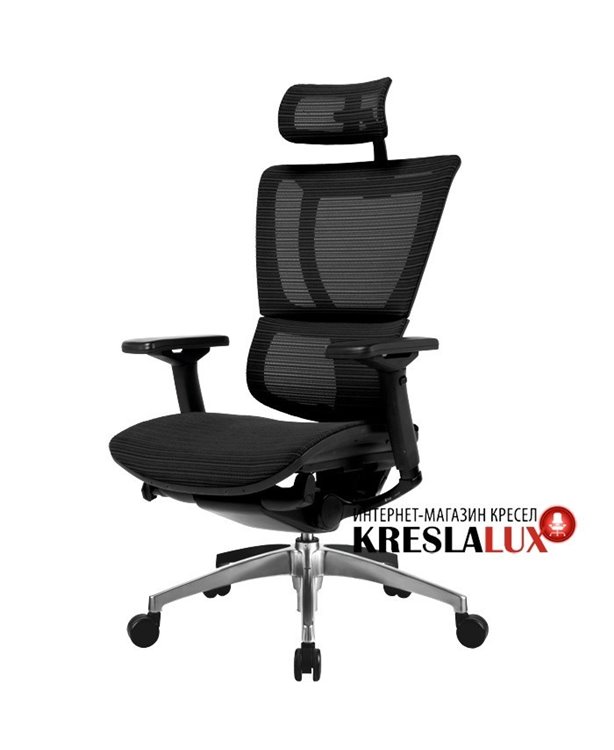 Крісло комп'ютерне MIRUS-IOO, ергономічне, чорного кольору