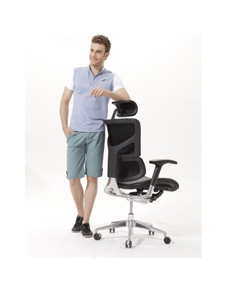 Крісло EXPERT Sail Leather (SAL01-G) для керівника, ергономічне, колір чорний
