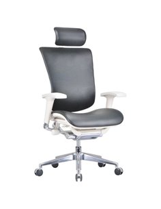 Крісло EXPERT Star Leather (STL01-G) для керівника, ергономічне, чорна шкіра