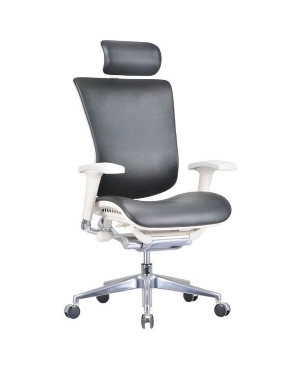 Крісло EXPERT Star Leather (STL01-G) для керівника, ергономічне, чорна шкіра