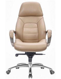 Крісло F181 BIEL для керівника, бежеве, шкіряне 2