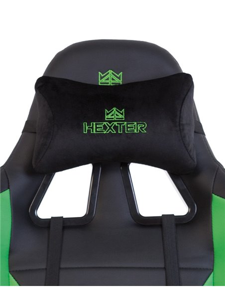 Крісло HEXTER ML R1D TILT PL70 ECO / 01 BLACK / GREEN геймерське