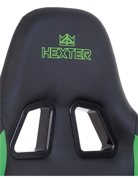 Крісло HEXTER ML R1D TILT PL70 ECO / 01 BLACK / GREEN геймерське