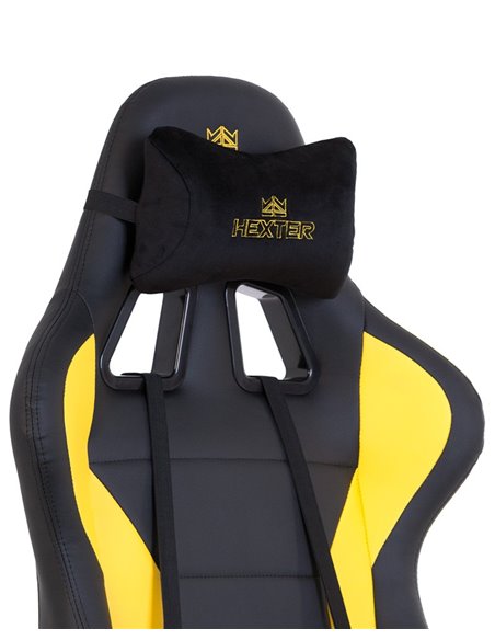 Крісло HEXTER ML R1D TILT PL70 ECO / 01 BLACK / YELLOW геймерське