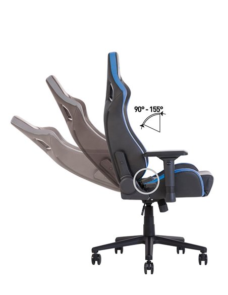 Крісло HEXTER PRO R4D TILT MB70 ECO / 01 BLACK / BLUE геймерське