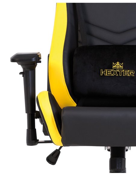 Крісло HEXTER PRO R4D TILT MB70 ECO / 01 BLACK / YELLOW геймерське