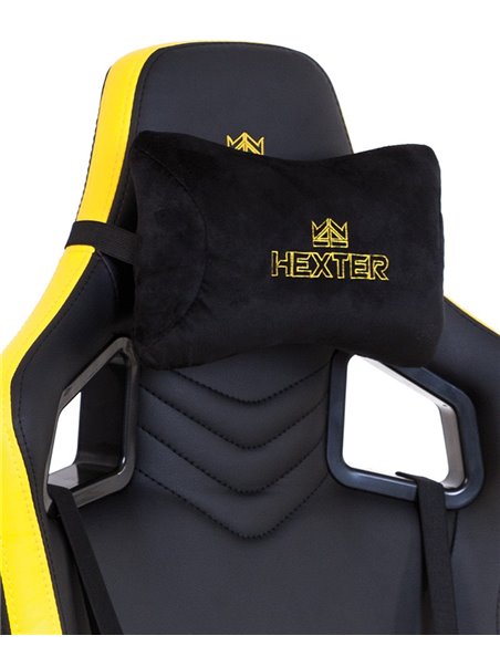 Крісло HEXTER PRO R4D TILT MB70 ECO / 01 BLACK / YELLOW геймерське