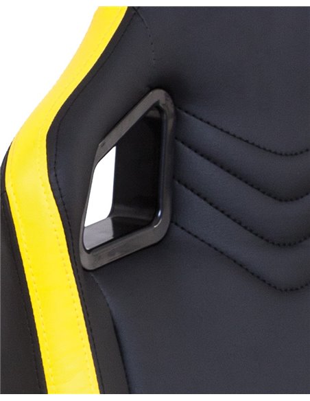 Крісло HEXTER PRO R4D TILT MB70 ECO / 01 BLACK / YELLOW геймерське