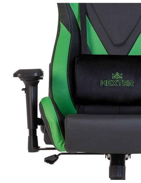 Крісло HEXTER PRO R4D TILT MB70 ECO / 02 BLACK / GREEN геймерське