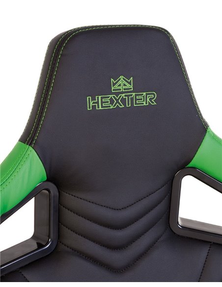 Крісло HEXTER PRO R4D TILT MB70 ECO / 02 BLACK / GREEN геймерське