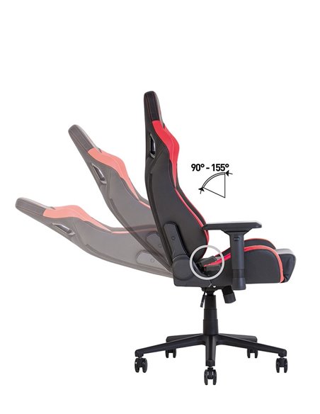 Крісло HEXTER PRO R4D TILT MB70 ECO / 02 BLACK / RED геймерське