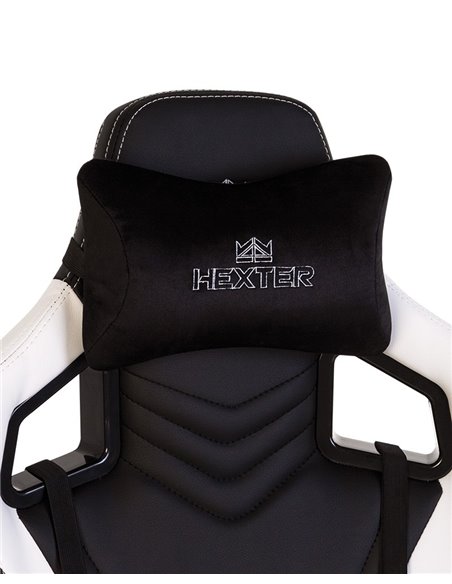 Крісло HEXTER PRO R4D TILT MB70 ECO / 02 BLACK / WHITE геймерське