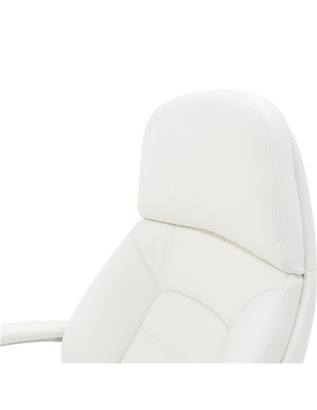 Крісло F181 WL для керівника, шкіряне, біле