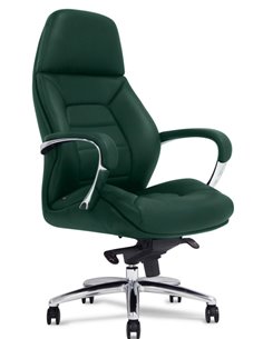 Крісло F181 GL для керівника, шкіряне, зелене