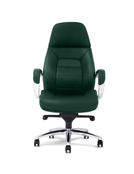 Крісло F181 GL для керівника, шкіряне, зелене