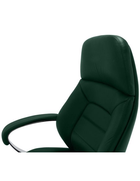 Крісло F181 GL для керівника, шкіряне, зелене