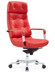 Крісло F133 RL для керівника, шкіряне, червоне