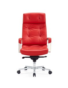 Крісло F133 RL для керівника, шкіряне, червоне 2