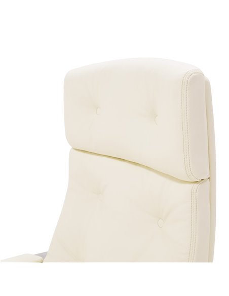 Крісло F133 WL для керівника, шкіряне, біле