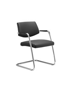 Крісло SITLAND PASSE-PARTOUT для відвідувача, шкіряне, із середньою спинкою