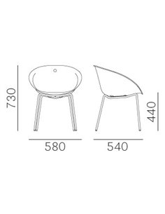 Стілець PEDRALI GLISS 901 чорний 2