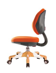 Крісло Mealux Y-120 KY метал білий / оббивка помаранчева однотонна