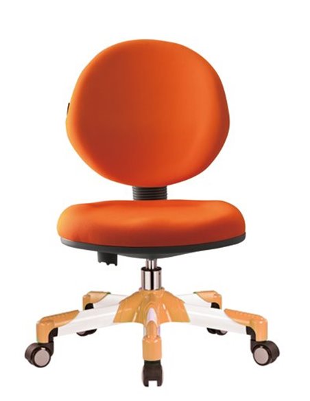 Крісло Mealux Y-120 KY метал білий / оббивка помаранчева однотонна