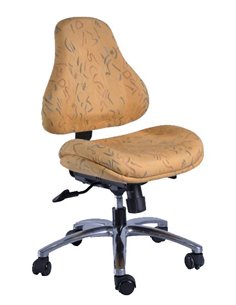 Крісло Y-128 DY оббивка жовта з малюнком