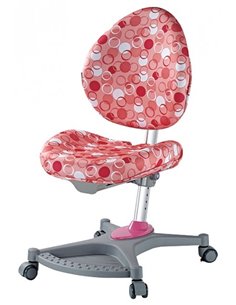 Крісло Mealux Y-136 PK сріблястий метал / оббивка рожева з кульками