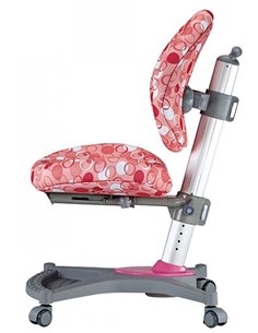 Крісло Mealux Y-136 PK сріблястий метал / оббивка рожева з кульками 2