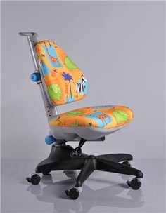 Крісло Mealux Y-317 GR1 оббивка жовта зі звірятами