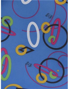 Крісло Mealux Y-517 SB сріблястий метал / оббивка синя з кільцями 2