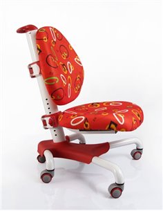 Крісло Mealux Y-517 WR білий метал / оббивка червона з кільцями