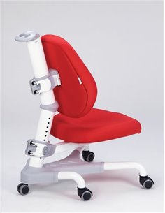 Крісло Mealux Y-718 WKR білий метал / оббивка червона однотонна