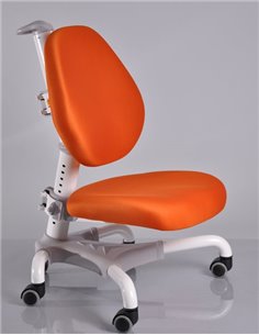 Крісло Mealux Y-718 WKY білий метал / оббивка помаранчева однотонна