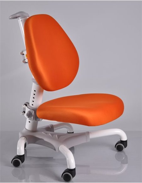 Крісло Mealux Y-718 WKY білий метал / оббивка помаранчева однотонна