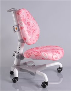 Крісло Mealux Y-718 WP білий метал / оббивка рожева з кільцями