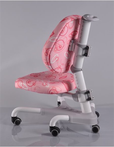 Крісло Mealux Y-718 WP білий метал / оббивка рожева з кільцями