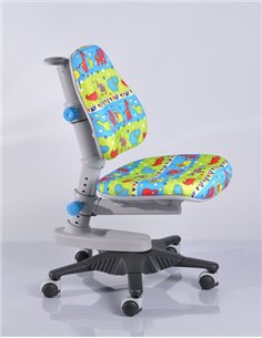 Крісло Mealux Y-818 GR3 оббивка зелена зі звірятами