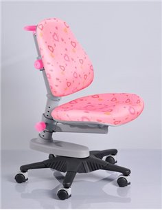 Крісло Mealux Y-818 PL оббивка рожева з сердечками