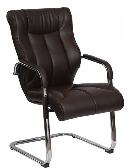 Крісло F341 для відвідувача коричневий колір
