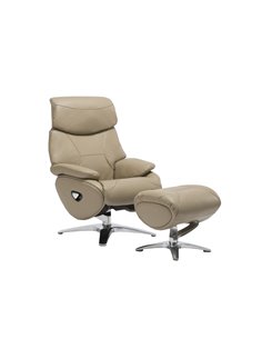 Крісло-реклайнер ALPHA 118, шкіряне