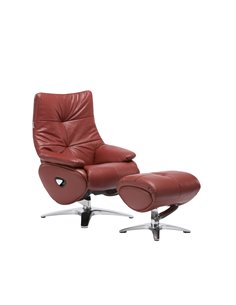 Крісло-реклайнер ALPHA 158, шкіряне