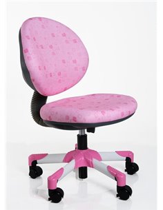 Крісло Mealux Y-120 PS метал білий / оббивка рожева в квадратики