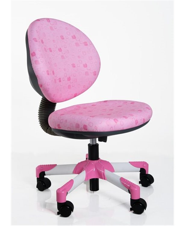 Крісло Mealux Y-120 PS метал білий / оббивка рожева в квадратики