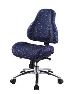 Крісло Mealux Y-128 B оббивка синя з малюнком