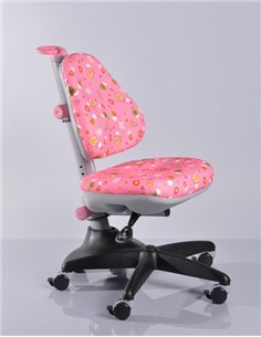 Крісло Mealux Y-317 PN оббивка рожева зі звірятами