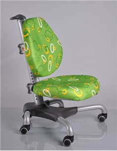 Крісло Mealux Y-517 SZ сріблястий метал / оббивка зелена з кільцями